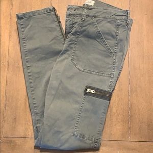 Madewell skinny army green cargo pants (26)